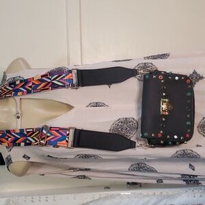 Bohemian Crossbody Bags Rainbow Wide Shoulder